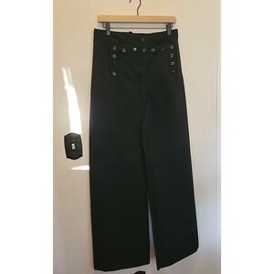 Omega Navy U S Defense Mens Trousers Black Anchor Embossed Button 31 x 32